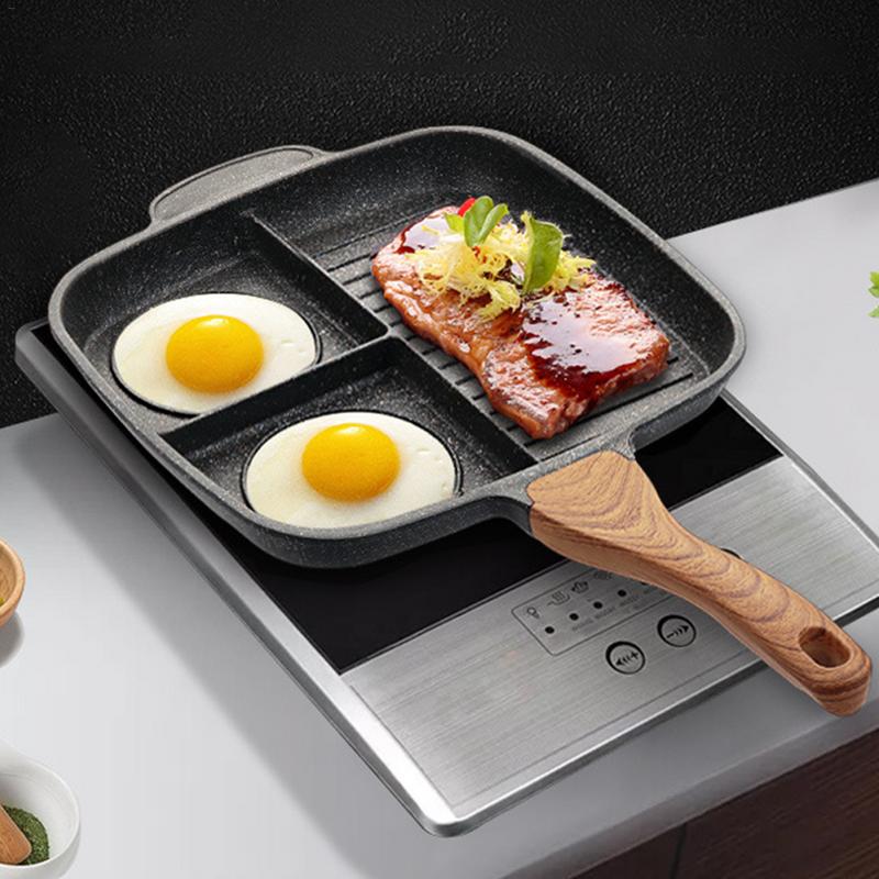 Lazy Man Multi Section Non Stick Frying  Pan