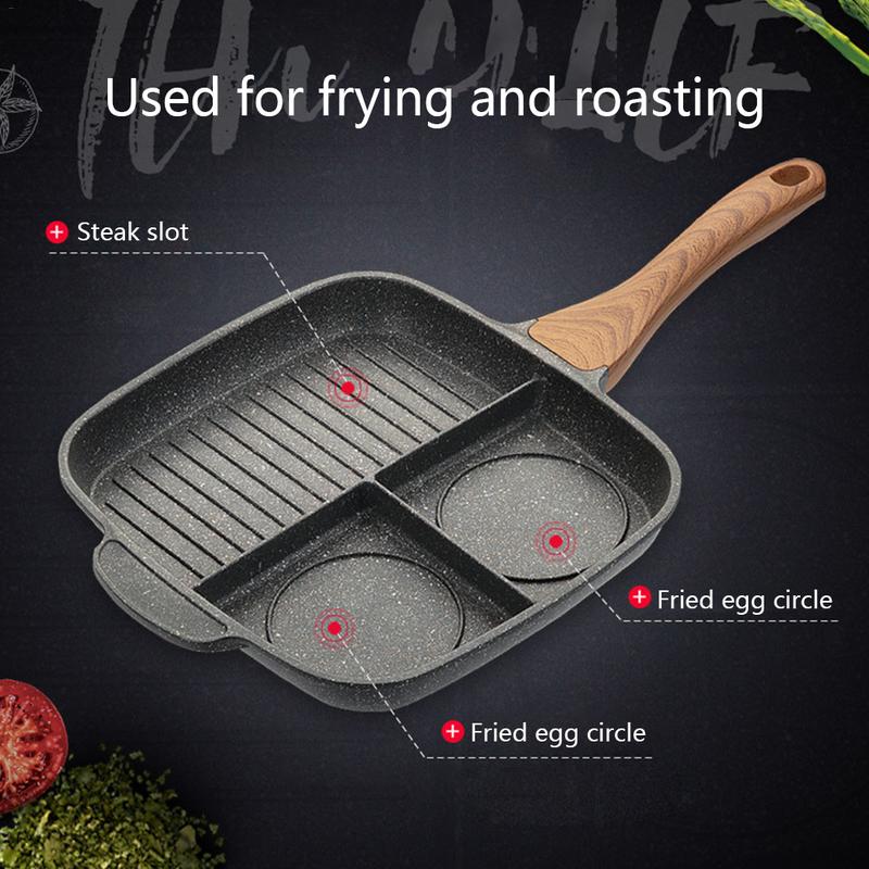 Lazy Man Multi Section Non Stick Frying  Pan