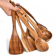 Teak Natural Wooden Kitchen Utensil Set