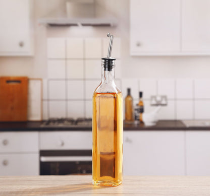 Crystalline Glass Oil and Vinegar Bottles