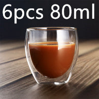 Heat Resistant Double Wall Glass Coffee & Tea Cup