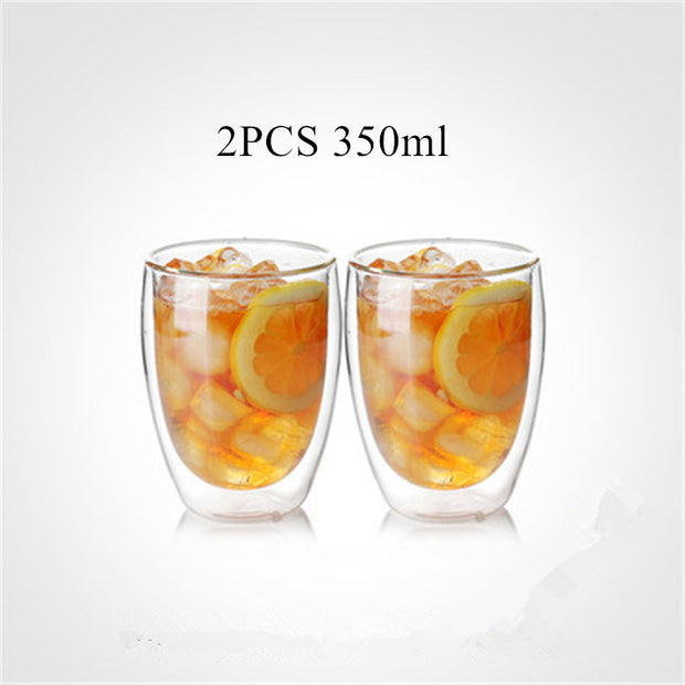 Heat Resistant Double Wall Glass Coffee & Tea Cup