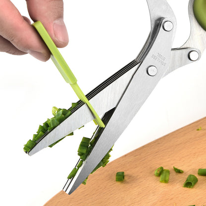 Multi Blade Stainless Steel Kitchen Herb Scissors