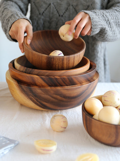 Premium Tableware Acacia Wooden Bowl Set