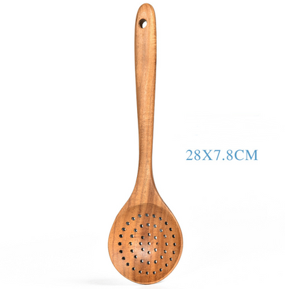 Teak Natural Wooden Kitchen Utensil Set