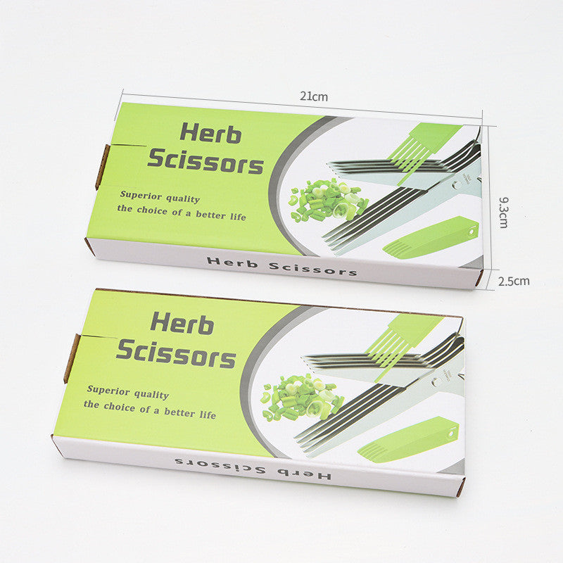 Multi Blade Stainless Steel Kitchen Herb Scissors