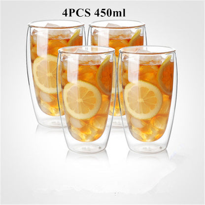 Heat Resistant Double Wall Glass Coffee & Tea Cup