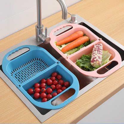 Foldable Kitchen Sink Drain Plastic Basket