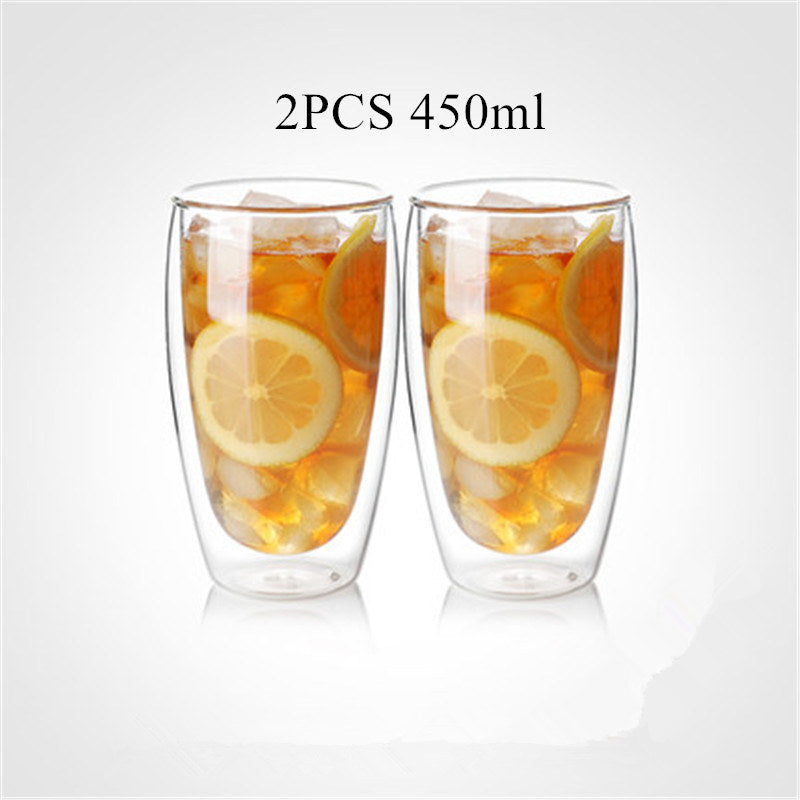 Heat Resistant Double Wall Glass Coffee & Tea Cup