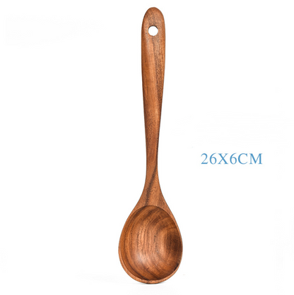 Teak Natural Wooden Kitchen Utensil Set