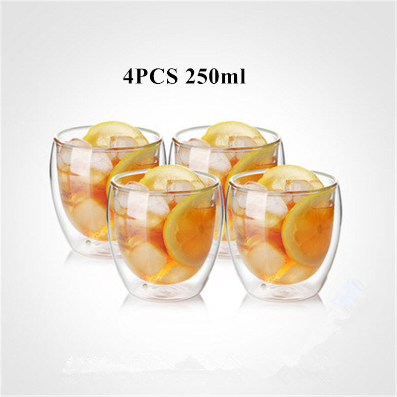 Heat Resistant Double Wall Glass Coffee & Tea Cup