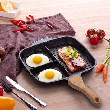 Lazy Man Multi Section Non Stick Frying  Pan