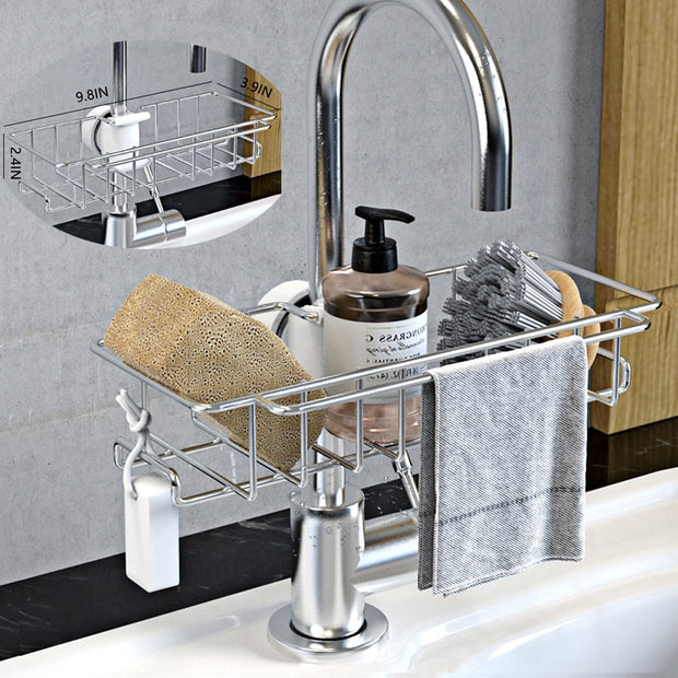 Stainless Steel Kitchen & Bathroom Sink Caddy Organiser