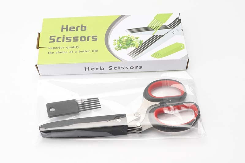 Multi Blade Stainless Steel Kitchen Herb Scissors