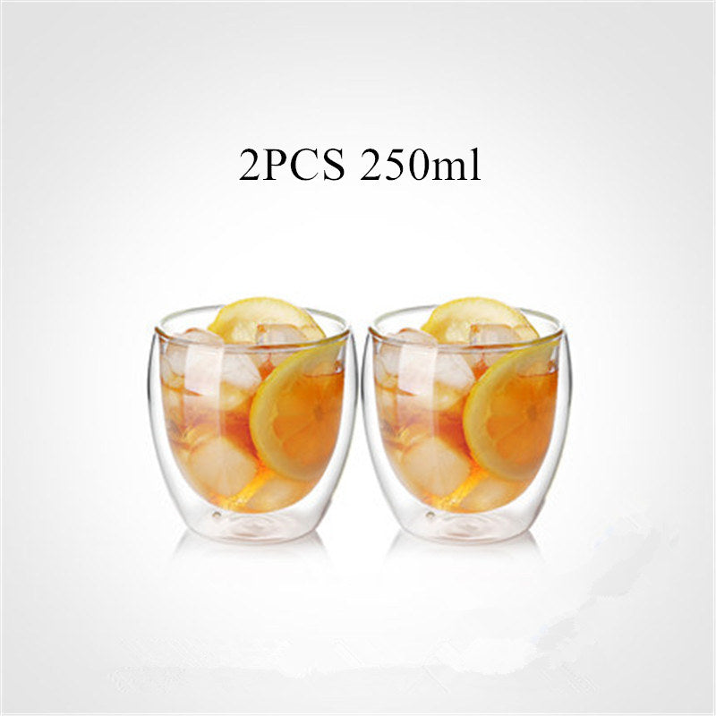 Heat Resistant Double Wall Glass Coffee & Tea Cup