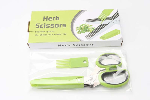 Multi Blade Stainless Steel Kitchen Herb Scissors