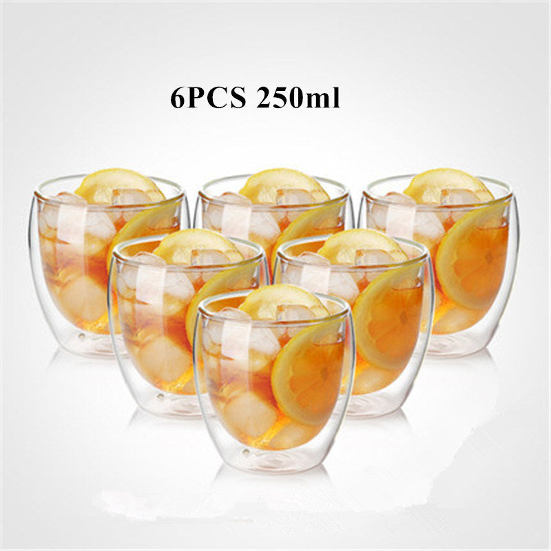 Heat Resistant Double Wall Glass Coffee & Tea Cup