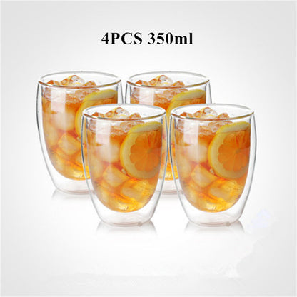 Heat Resistant Double Wall Glass Coffee & Tea Cup